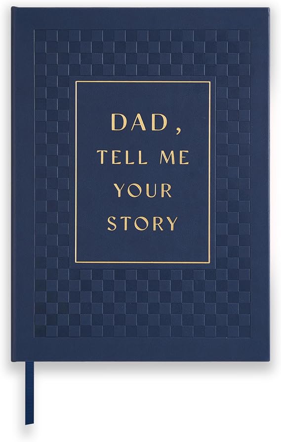 &And Per Se Dads Story Journal: Tell Me Your Life Story Dad, Dad Journal with Prompts, Sentimental Gifts for Father's Day, Birthday & Christmas, Leather Hardcover-7.5'' x 10'' (Dark Blue)