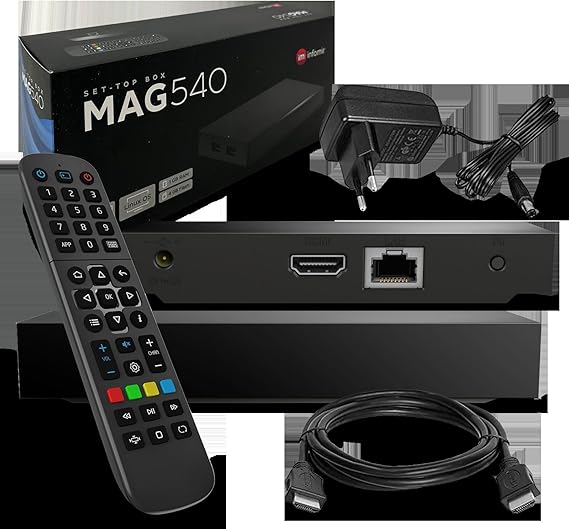 MAG 540 IPTV Set Top Box 1GB RAM 4K HEVC H 265 Support Linux