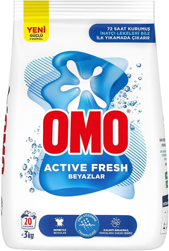 Omo Active Fresh Whites 20 washes Powder Laundry Detergent 3 Kg