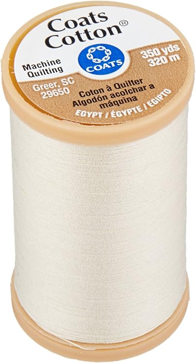 Coats Machine Quilting Cotton Thread 350yd, Cream