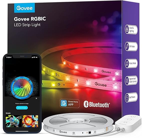 Govee LED Strip Light 10m, RGBIC, Bluetooth APP Control, Color Changing [Energy Class G]
