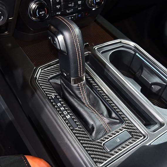 Real Premium Carbon Fiber Compatible with Ford F-150 Raptor 2015 2016 2017 2018 2019 2020 Accessories Car Gear Shift Panel Model A Cover Sticker Decal Interior Trim