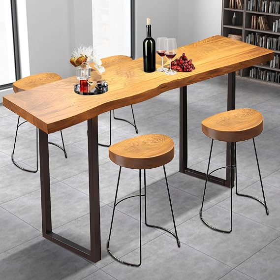 Narrow Bar Table,47.24" Tall High Top Dining Table Counter Bar Height Pub Table,Rectangular High Top Kitchen & Dining Counter Tables for Bar Pub,Dining Room,Small Space,Narrow Space (55.1 INCH)