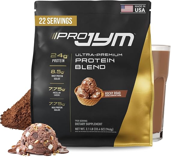 JYM Supplement Science Pro JYM Rocky Road Protein Powder - Whey Protein Isolates, Casein, Milk Protein, Lean Muscle Building for Men & Women, 22 Servings | Micellar Casein & Milk Protein Isolate, Lean Muscle Building, Pre & Post Workout Nutrition, Men & Women