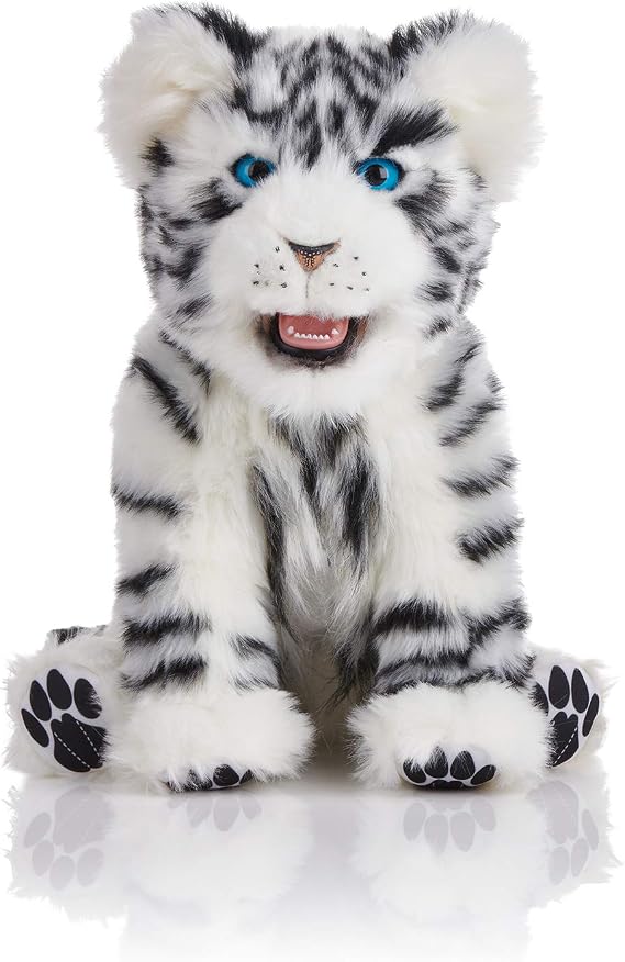 WowWee Alive - Interactive Companion Pet - Playful White Tiger Cub Baby - Plush Cuddly for Young and Old