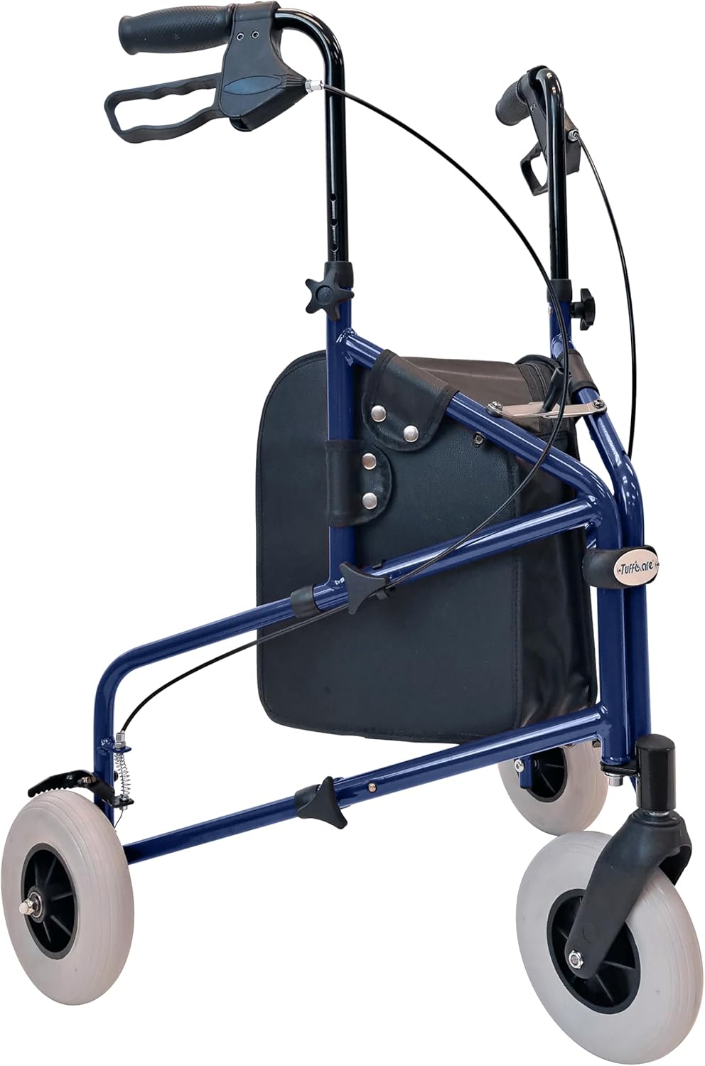 Freedom Lightweight Retractable 3 Wheel Walker with Balloon Tires, Rollator Walker for Seniors with Height Adjustable Handles with Loop Locking Brakes (Burgendy Red)