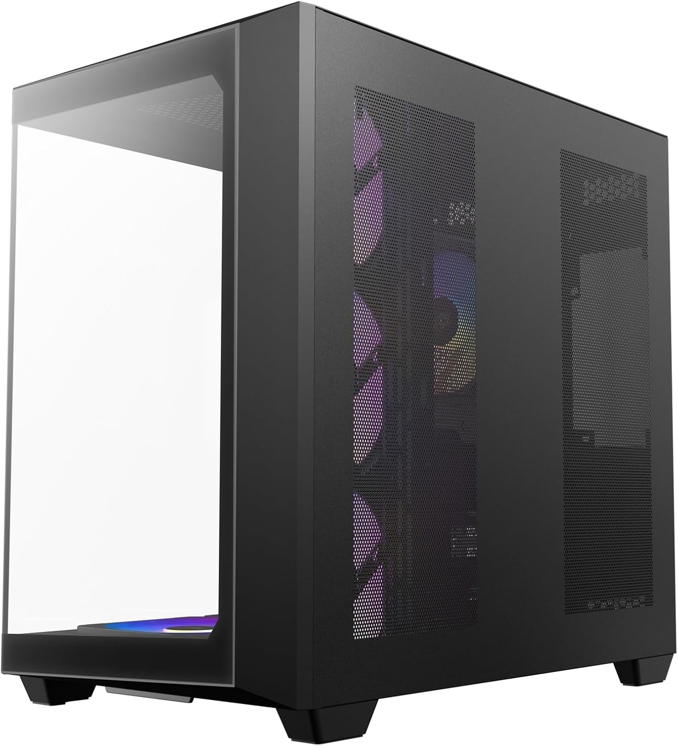 Antec C5 ARGB Siyah, 7 x 120mm ARGB PWM Fan Dahil, 4mm Kavisli Temperli Cam, Çift Odalı Tasarım, Tip-C 3.2 Gen 2, Mid-Tower ATX Oyuncu Kasası