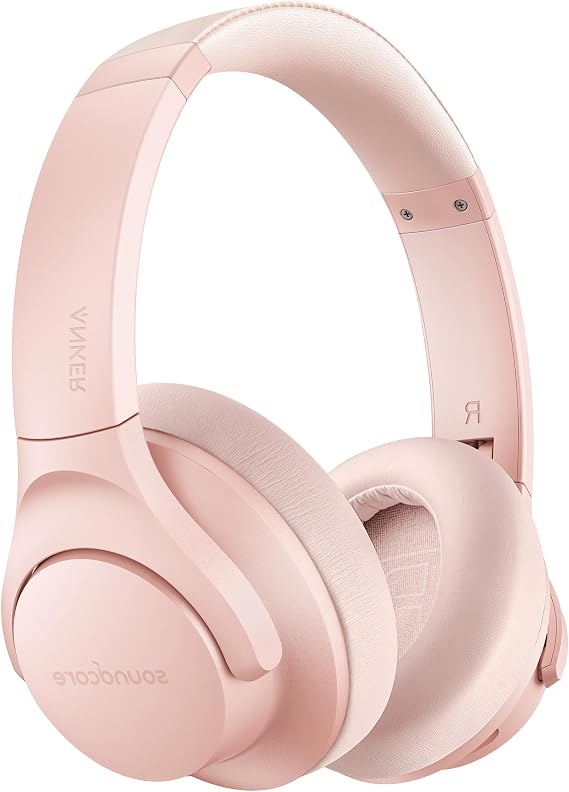 Soundcore Anker Life Q20 Hybrid Active Noise Cancelling Headphones, Wireless Over Ear Bluetooth Headphones, 60H Playtime, Hi-Res Audio, Deep Bass, Foam Ear Cups, Travel, Office, USB-C Charging