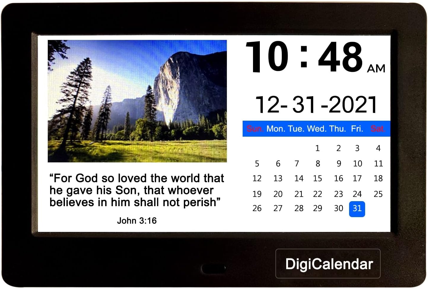 DIGITAL Bible Verse Calendar. Perfect Religious Gift. Ideal Christian Gift for men and women. A terrific alternative to paper box calendars