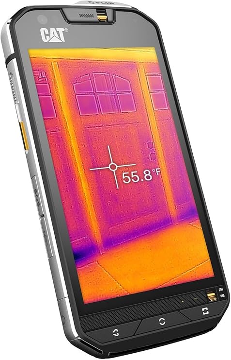 CAT PHONES S60 Rugged Waterproof Smartphone with integrated FLIR camera, Black (CS60SUBUSAUN)