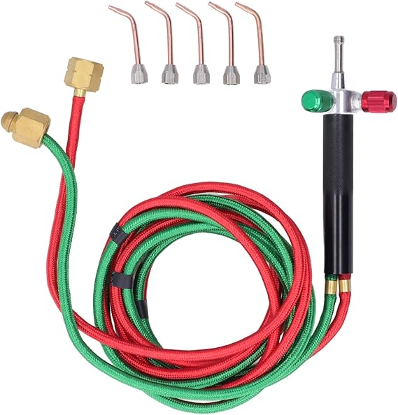 Gas Welding Miniature Torch, Jewelry Welding Micro Soldering Brazing Cutting Tools Kit with 5 Tips