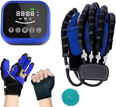 Disability Aids Rehabilitation Equipment Hand Strengthener Finger Orthosis with Hand Dysfunction Independently Rehabilitation Training,Left-XL