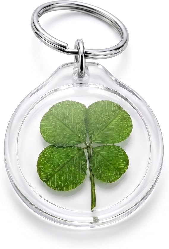 Four Leaf Clover Acrylic Pendant Keychain