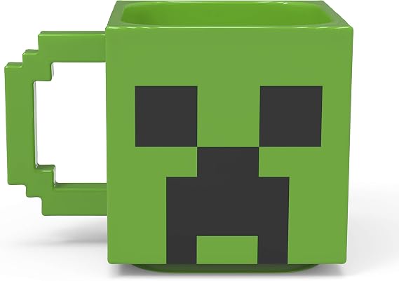 Zak Designs Minecraft Creeper Unique 3D Character Sculpted Ceramic Coffee Mug, Collectible Keepsake and Wonderful Coffee Mug (21oz, Creeper, BPA-Free)