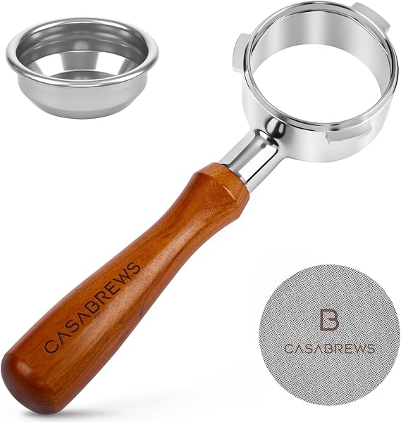 CASABREWS 58mm Bottomless Portafilter with 3 Ears for Ultra and 5700 Series | Compatible with CASABREWS Ultra, 5700 Series, 4700 Gense and Neutron Pro