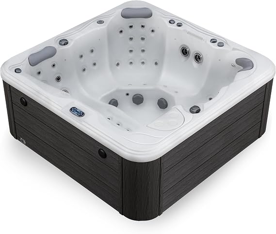 Destination Outdoor Hot Tub, 5-Person 59-Jet 80-Port 4-Pump Lounger Spa with Waterfall Arch and Bluetooth Stereo by Aqualife by Strong Spas
