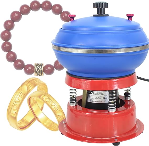 Electric Vibrating Polisher Polishing Tool, for Polishing Metal Parts, Jewelry, Tumbling Polishing Machine, Electric Vibratory Polishing Tumbler,S-110V