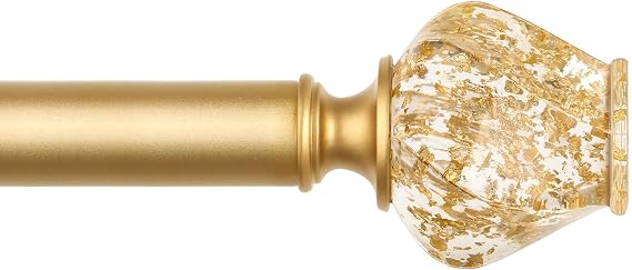 HOTOZON Curtain Rods for Windows 32 to 86 Inches, Luxury Gold