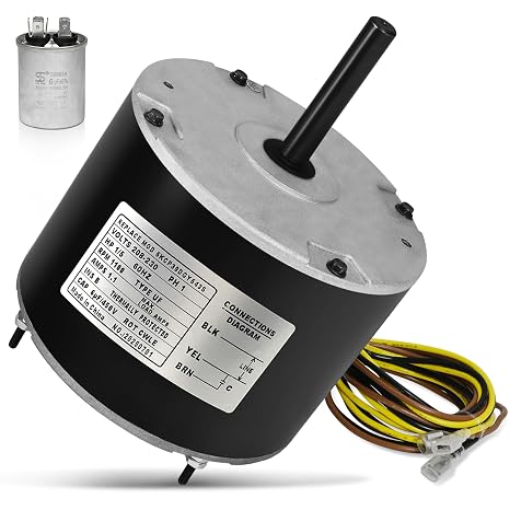 5KCP39DGY543S HC37GE219A Condenser Fan Motor 1/5HP 1100RPM 208-230V | Compatible with HC37GE219, 1186447, 1191329, 5KCP39EGUA11BS, Y7S623C269L, HB38GQ230, Y7S623C269L