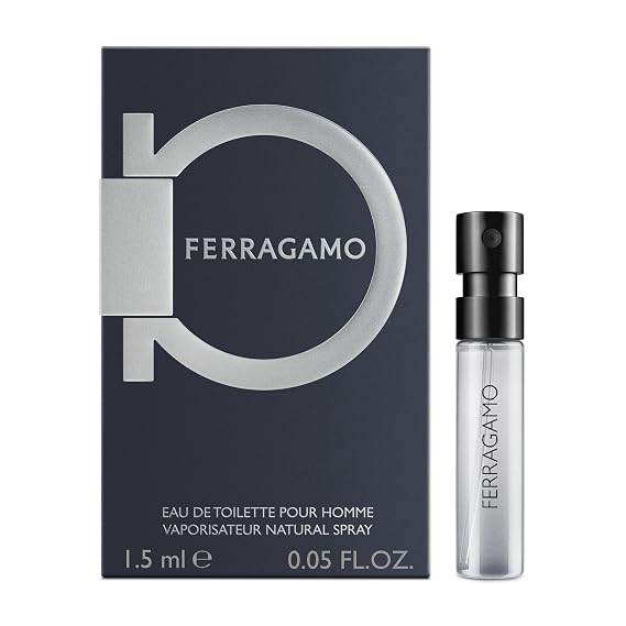 FERRAGAMO Eau de Toilette Pour Homme, Trial Cologne Spray for Men, Vial Sample Size, 0.05 Fl. Oz.