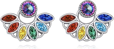SunflowerDaisySnowflakeLotusLily of the Valley Stud Earrings Sterling Silver Flower Jewelry Gifts for Women