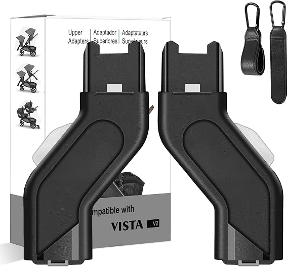 Upper Adapter Compatible with UPPAbaby Vista and Vista V2 and Vista V3 Strollers/Bassinet, Toddler Seat, Aria, Mesa V2, or Mesa Max Infant-Secure (Car Seats Accessories 1Set+2 Pcs Stroller