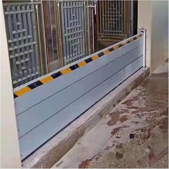 Front Door/Patio Door Flood Control Barrier Aluminum Baffle, Commercial Home Weather Water Barrier Shield, for Driveway/Warehouse/Garage, Removable Temporary Dams ( Color : H 24in(60cm) , Size : L 1.5