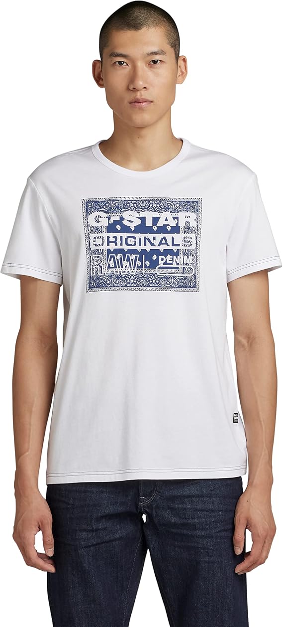 G-STAR RAW Men's Holorn Graphic Crew Neck Short Sleeve T-Shirt