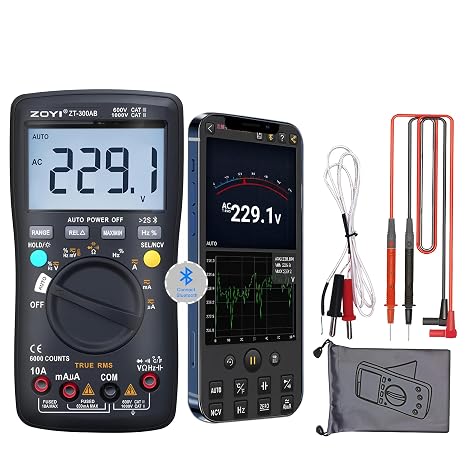 300AB Digital Multimeter 6000 Analog Tester True RMS Professional Multimetro DIY Transistor Capacitor NCV Testers Lcr Meter(ZT-300AB)