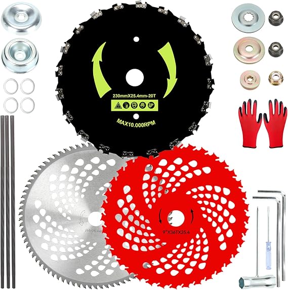 EOPOAYI Brush Cutter Blade for 2 4 Cycle Weedeater Straight String Trimmer