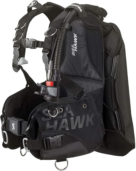 SCUBAPRO Seahawk 2 Diving BCD with 5th Generation Air2 Octopus/Inflator (Small, Black)