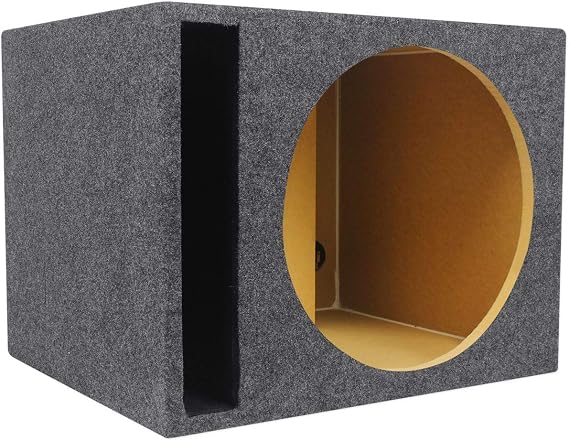 Rockville RSV15 15" Vented Car Audio Subwoofer Box, 2.6 Cu Ft Enclosure | 3/4" USA MDF, Tuned 32Hz, Gold Spring Terminals, Glued / Stapled / Sealed, Made in USA, Black Carpet