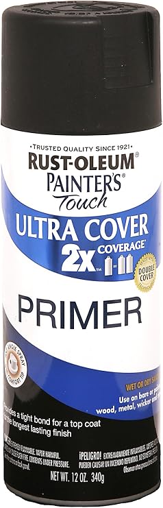12 oz. Primer Painter's Touch 2X Ultra Cover Spray Paint [Set of 6] Color: Black