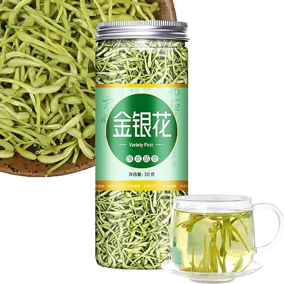 Honeysuckle Buds Organic, 8.8oz 100% Pure Natural Honey Suckle Buds, Honeysuckle Tea, Premium Flower Herbal Tea (30 g, 1 Bottle)