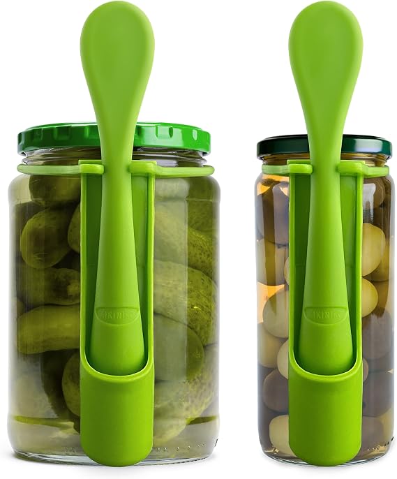 KIKINIKO Pickle Fork 2 Pack pickle grabber, olive fork pickle picker pickle gift kitchen gadgets pickle gifts pickle forks for the jar pickle holder