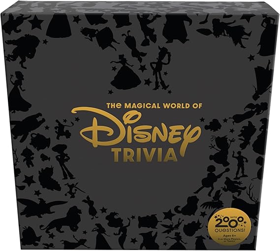 The Magical World of Disney Trivia Games Board Games for Family Night, Multi-Player, Family Travel Games, Disney Toys, Ages 6+