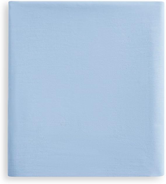 Linen Closet 100% Cotton Full Flat Sheet Only, Percale Top Sheet - Blue