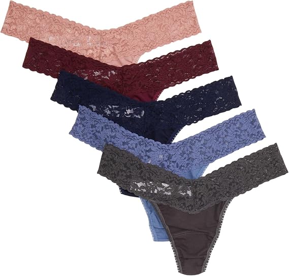 hanky panky - Supima Cotton Low Rise Thongs for Women | Lacy Lingerie, Cotton Panties | 3 or 5 pack