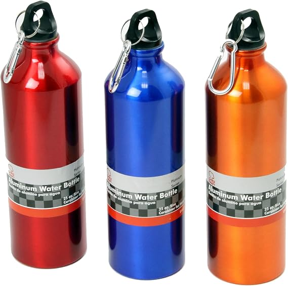 Chef Craft Select Aluminum Water Bottle, 25 Ounces, Color May Vary