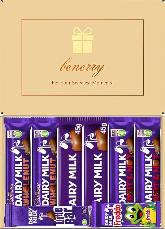 Luxury Chocolate Hamper – Assorted Dairy Milk Selection – Gift for Birthdays & Thank You & All Occasions – Premium Cocoa Treat Set (Dairy Milk 8 - Beige)