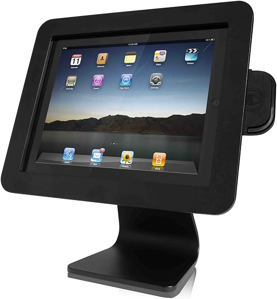 iPad Security Enclosure by Maclocks - All-in-One Counter-top a Secure Interactive Unit. iPad & iPad Air Compatible. Color: Black. (AIO-B)