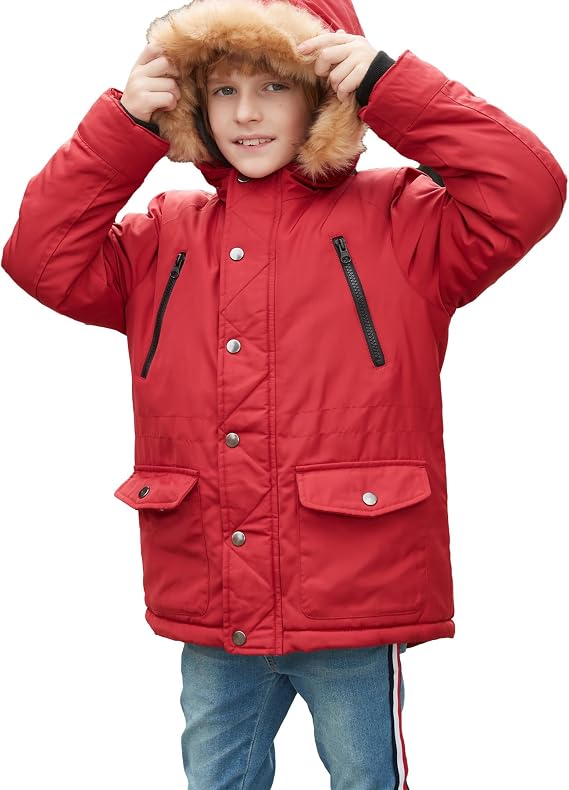 MGWDT Boy's Winter Coats Kids Puffer Jackets Thicken Warm Parka for Cold Weather | Sizes 5-14Y |