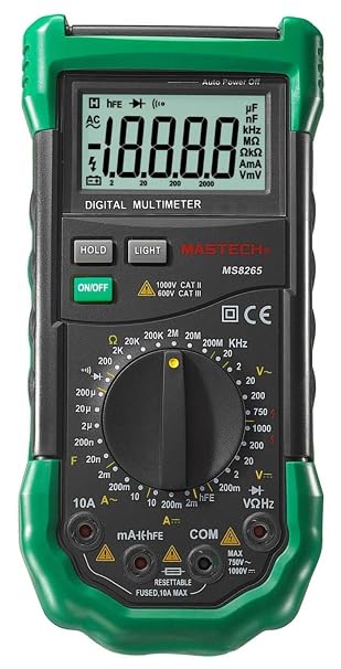 Mastech MS8265 Sharp Digital Multimeter 20000 Counts Misuse Warning