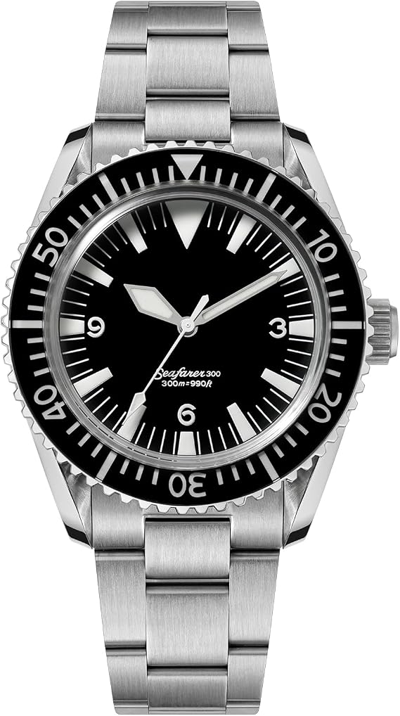 watchdives Men's Diving Watch WD1967Q Japan VH31 Sweep Second Quartz Movement 39mm Top Hat Bubble Watch