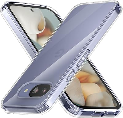 Foluu Slim Fit Case for Google Pixel 9a - Transparent Hard PC Back & Soft TPU Bumper, Shockproof Protective Case for Google Pixel 9a 2025 Clear