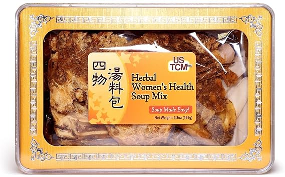 USTCM Herbal Womens Health Soup Mix Soup Base Four Substance Decoction Si Wu Tang Soup Made Easy 3-4 Servings 5.8oz