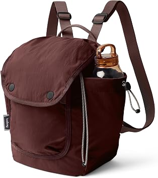 Bellroy Cinch Minipack lightweight 9 liter backpack with external organization and adjustable shoulder straps - Burgundy