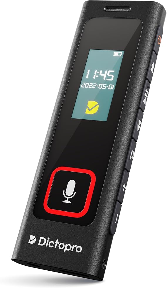 X200 - Voice Activated Digital Recorder, 582H Recording Time | 32GB Memory, Noise Reduction Dictophone, Portable Audio Recording with Sensitive Mics for Lectures, Meetings, Interviews