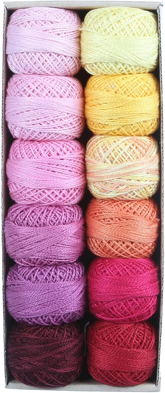 Valdani Pearl Cotton Sz 8 | Delicious Icecream | 12 Balls | 73 Yds/Ball