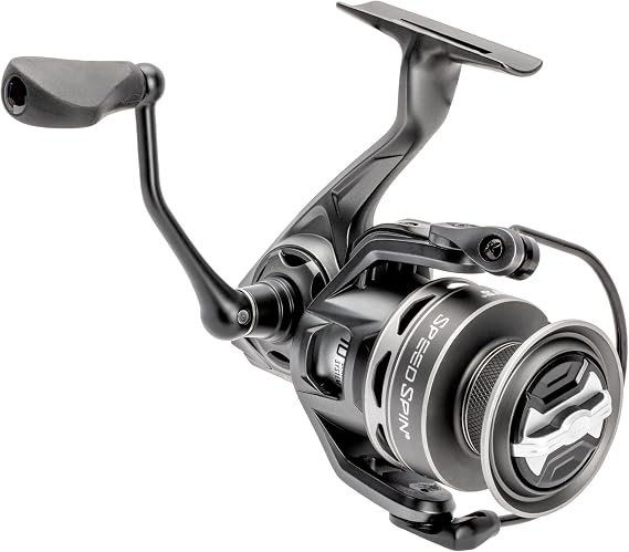 Lews Speed Spin Spinning Fishing Reel, Size 300 Reel, 9+1 Bearings, 6.2:1 Gear Ratio, Graphite Frame and Sideplate (Clam Packaging)